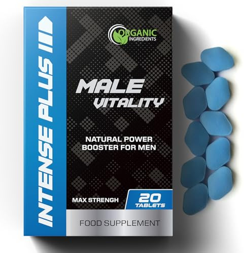Intense Plus 20 Tablets for Men – Extra Strong, Fast-Acting Energy and Stamina Pills – for Enhanced Performance with Ginseng and Herbal Extracts – Made in The UK