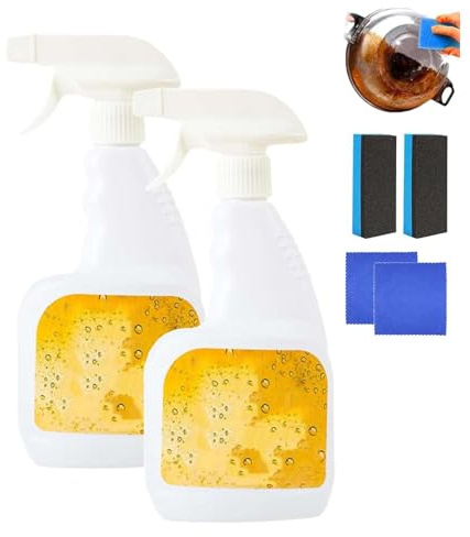 Liapu Kitchen Lot de 2 nettoyants d'huile lourde pour cuisine tout usage, spray puissant pour taches d'huile de cuisine, nettoyant moussant pour casseroles et poêles