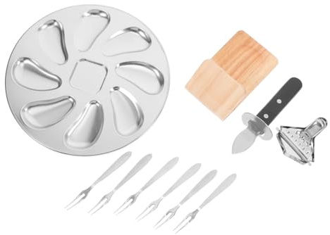 Gatuida 10piezas Kit para Abrir Ostras De Acero Inoxidable Incluye Herramienta para Abrir Ostras Pinza para Limón Tenedores para Cocinas Eventos Sociales