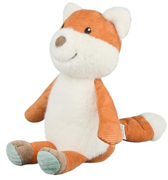 Sterntaler Kuscheltier M Fuchs Filou - Plüschtier aus weichem Flausch & Cord - Baby Spielzeug ab Geburt - mit Rassel zum entdecken, Kuscheln & Trösten, rost, 24 cm
