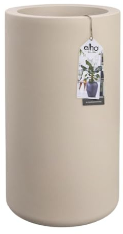 Elho Pure Cilinder High 40 Vasi per Piante - Balanced Beige | ∅ 39.5 x A 72.7 cm | Adatto per uso interno ed esterno | Plastica riciclata al 100%