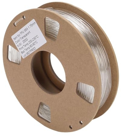 Ejoyous TPU Filament 1.75mm TPU 3D Druckerfilament transparent elastisch ±0.02mm hohe Präzision mit Öl Fett und Abriebfestigkeit für Schuhsohlen Drohnenteile und mehr