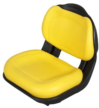 Siège pour John Deere X300 X300R X304 X305R X310 X320 X324 X330 X340 X350 X350R X354 X360 X370 X380 X384 X390 X394 remplacement pour AM136044 AUC13500 AUC11188 AM134543 AM141482 Siège PVC jaune