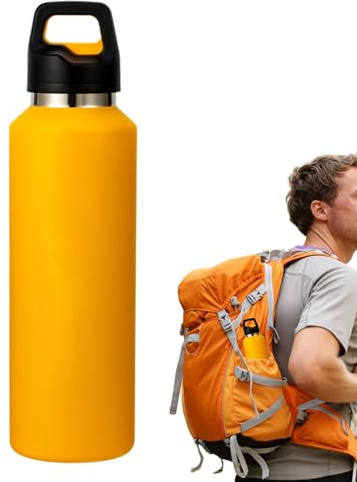 FxaumsGxuk Borraccia Termica - 600ml Coperchio Pratico Portatile Apertura Semplice,Borraccia Termica Grande E Riutilizzabile - Per Tè Caffè Caldi Freddi Outdoor Viaggio Ciclismo Campeggio Sport Casa
