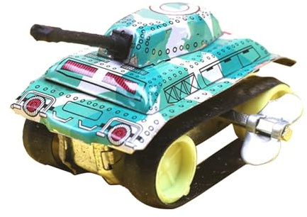 Jxngery Petit réservoir de fer mécanique jouet modèle de véhicule jouets de voiture à remonter pour enfants apprenant l'éducation