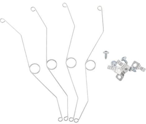 RUNROTOO 4 Clips de Resorte para Extractor de baño - Resortes de Repuesto para Rejilla de ventilación de Techo - Accesorios de embellecedor para iluminación empotrada de Ducha 7.1x0.8x0.2