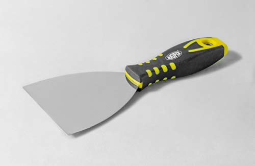 Spatola in acciaio inox lama a campana manico gomma varie misure - 12,5 CM