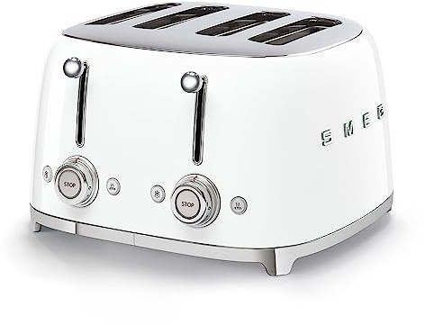 Smeg White Retro 4 Slice Toaster