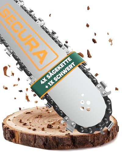 SECURA 4 Sägeketten + Schwert passend Kettensäge Stihl 35cm Kette 3/8' 1,3mm