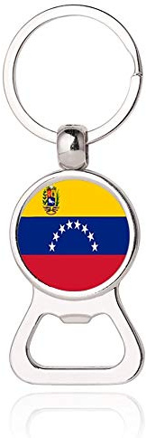 Bandera de Venezuela Abrebotellas de cerveza Metal Cristal Cristal Llavero Viaje Recuerdo Regalo Llavero Accesorios