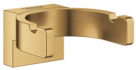 Grohe Doppelhaken für Bademäntel mit kratzfester Starlight-Oberfläche, 60 x 8 x 3 cm, goldfarben, glänzend gebürstet (Referenz: 41049GN0)