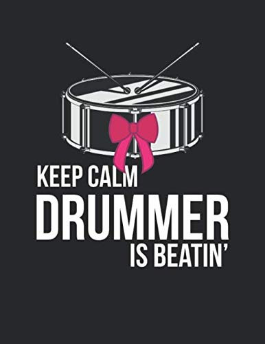 Notenheft: Das Notenbuch für alle Schlagzeuger ♦ über 100 blanko Seiten im A4 Format zum niederschreiben deiner besten Songs und Lieder ♦ Motiv: Drummer is beatin 2
