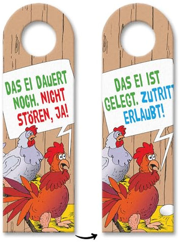 Hühner Türhänger 3er Set Nicht stören bin am Eier legen zutritt erlaubt Huhn Hahn Eier Küken Geschenk für Hühner-Fans