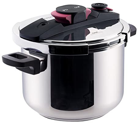 Great Moments Super 6L - Pentola a pressione super veloce, 6L, manici cool-touch, sistema di risparmio energetico, 5 sistemi di sicurezza, senza PFOA, adatto a tutti i tipi di fuoco