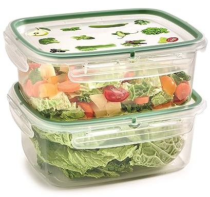 Snips | SnipsLock Rechteckiger Mealprepboxen | 1.80 L | 2er Set | Frischhaltedosen 4 Sicherheitsverschlüsse | Hält Ihre Lebensmittel frisch und sicher | Made in Italy