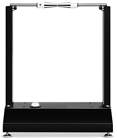 GiantexUK Motorcycle Wheel Balancer, Steel Tire Lifting Balancing Stand with Adjustable Centering Cones & Footpads, Universal Bike Tire Maintenance Rack