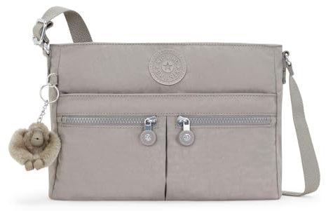 Kipling New Angie Kleine Umhängetasche, Grey Gris (Grau)