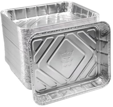 Enpack Aluschale R879-930G - 100 Stück Alu Grillschalen 226x176x30 mm - Feuerfeste Aluschalen 1000ml - Tropfschale/Fettauffangschale zum Grillen, Auflaufform - Aluschalen Grill - Grilltropfschale