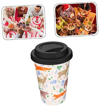 BESTonZON 1stück Weihnachts-mug Griff Festlicher Kaffeebecher Mit Weihnachtsmotiv Für Getränke Für Tierliebhaber Und Freunde