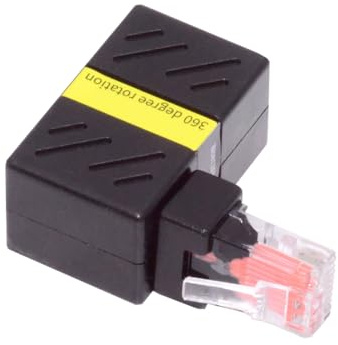 NFHK Adaptateur CAT6 UTP mâle vers femelle coudé rotatif à 360 degrés RJ45 8P8C 1000 Mbps pour réseau LAN Ethernet, NF-UT-022