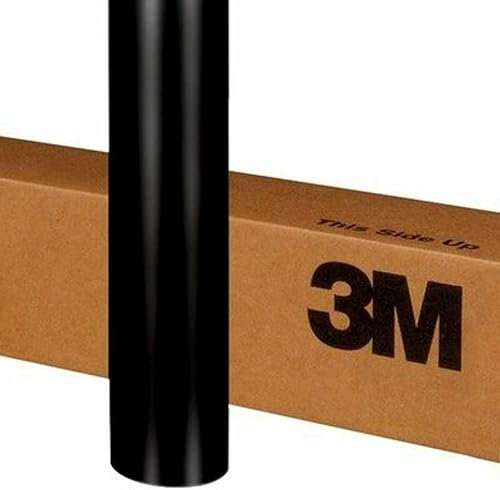 3M 2080 SATIN BLACK S12 Car Wrap Air-Release Vinyl Film Bubble-Free Application (20cm x 152cm (7.9in x 59.8in))