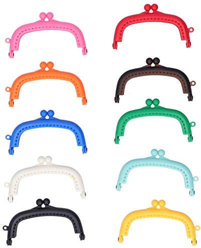 Handtaschenrahmen, 10 Stück, Geldbörsenrahmen, Halbkreis, Bonbonfarben, Gebogen, Kunststoff, DIY-Taschenzubehör, 8,5 Cm
