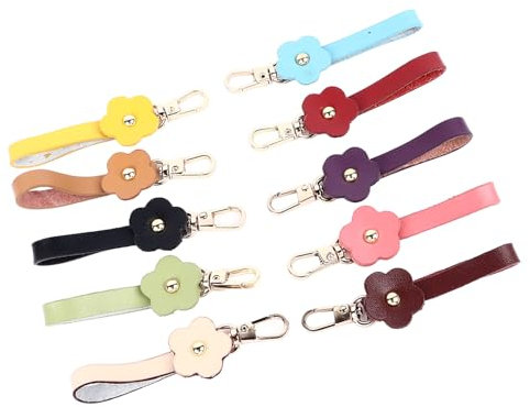 XHTLLO 10 Stück Leder-Handgelenk-Schlüsselband Mit Metallverschluss Für Geldbörse, Geldbörse, Weiche Und Modische Handschlaufen, Für Schlüssel Und Zubehör