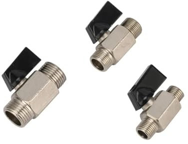 zlj6688 1/4 3/8 1/2 Außengewinde Messing Kugelhahn Luftkompressor Ventil Wasser Gas Öl Absperrventil Hochtemperatur-Rohrverschraubung 1 Stück(3/8 1PC)