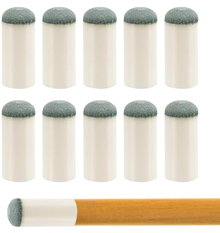 WeddHuis 10 Stück Billiard Cue Tips, Billiard Queues Tip, Billiard Replacement Tips, Pool Cue Tips, Stick Billiard Caps, Billiard Accessories