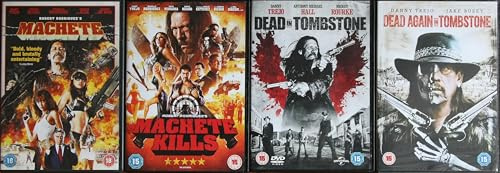 Danny Trejo MACHETE & TOMBSTONE 1-4 COMPLETE COLLECTION / 1. MACHETE / 2. MACHETE KILLS / 3. DEAD IN TOMBSTONE / 4. DEAD AGAIN IN TOMBSTONE = ULTIMATE 4x DVD SET