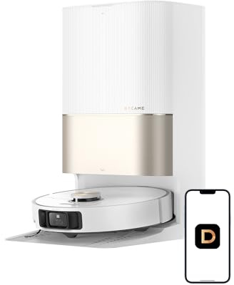 DREAME X40 Ultra Aspiradora Robot con Fregona Desmontable y Elevable, Succión 12000Pa, Cepillo Lateral, Limpieza Extendida, Fregona y Plataforma de Lavado de 70°C, Autovaciado, Recarga Automática