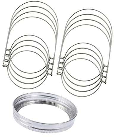 Zerodeko 24stücke Drahtbügel Glashebebügel Glasdeckelring Aus Weißblech Für Einmachglas Mit Benutzerfreundlicher Installation Für Garten Heimdekoration Party Grillabend Outdoor Lichter