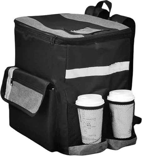 Sac de livraison de nourriture - Carrier isolé des collations, sacs à dos de repas chauds | Boîte de stockage de pizza thermique, organisateurs de transport multi-couches, réutilisable conteneur grand