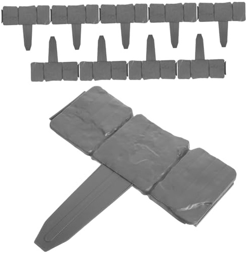 ibasenice Lot de 20 Bordures De Jardin en Fausse Pierre en Plastique, pour Aménagement Paysager Extérieur, Clôture Décorative Flexible Et Résistante, Bordure De Plantes pour Parterres Et Patios