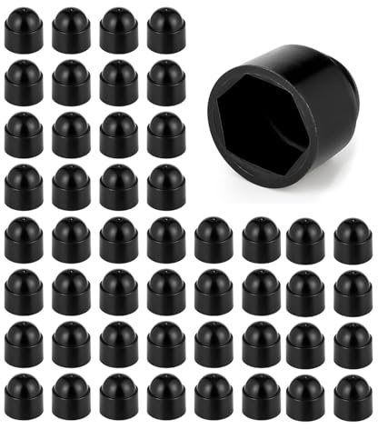 DOJA Barcelona Cache Ecrou - Pack 50 M5: Noire - Installation Facile, Ajustement Idéal - Cache Boulon Pour Montage Simple Et Sécurisé - Capuchon Plastique Offrant Protection Vis Et Finition