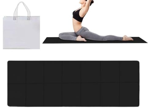 Esterilla de yoga plegable Antideslizante, 6mm de grosor, ligera,