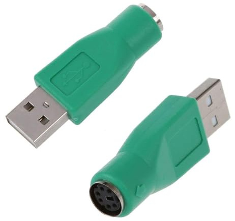 PS/2 Adapter PS/2 Male to USB Female Port Adapter USB Converters for Old Keyboard Mouse 2PCS