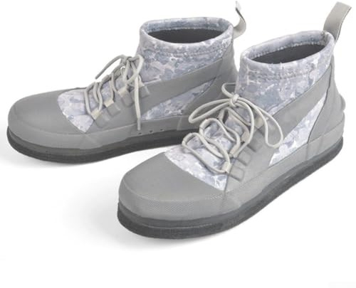 Besttoolifes Scarpe da pesca impermeabili da uomo, in feltro, antiscivolo, con suola in neoprene e gomma, traspiranti, anfibi, per pesca su roccia (3738)