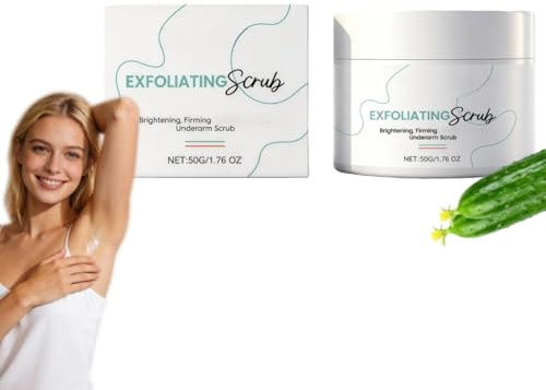 Scrub ascelle - Crema deodorante illuminante, scrub ascelle per aiutare a ridurre l'odore e lo scolorimento, scrub deodoranti idratanti esfolianti per donne e uomini (1)
