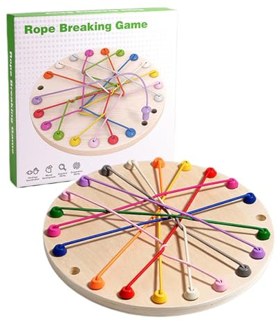 Seilpuzzle-Spiel – Strategisches Knoten-Herausforderungsspiel, Logisches Feinmotorik-Spielzeug für und Mädchen | Perfekt für Gehirntraining und interaktive Spieleabende