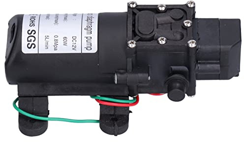 ZAWELIYO Self Priming, Powerful 12V Water Pressure Diaphragm Pump 60W for Garden Irrigation Swimming Pools, Restart Under Standard Pressure, Low Consumption