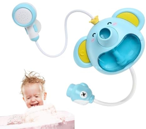Elephant Shower Bath Toy - Pompa per acqua con beccuccio con inserti, spray per vasca da bagno, elefanti da squirting per bambini, giocattolo galleggiante per bagno