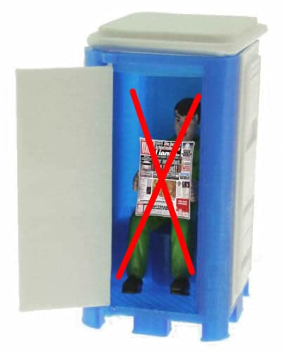 Baggerheld Baustellen Toilette 1:32 (Blau)