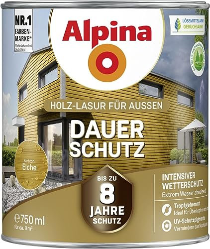 Alpina Dauerschutz Lasur eiche 0,75L
