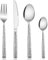 Cutlery Sets, Homikit Stainless Steel 24 Piece Cutlery Flatware Set, Metal Fork Knife Spoon Set Great for Daily Use/Christmas/Travel/Party, Mirror Finished & Dishwasher Safe - Hammered Design