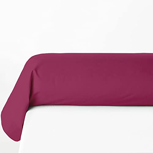2 Stück Nackenrollenbezüge aus 100% Baumwolle, weich, atmungsaktiv und waschbar, dicht gewebt, Fuchsia, Größe 85x185 cm, Oeko-TEX Zertifiziert
