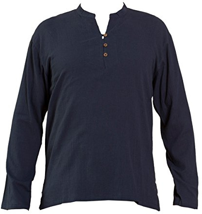 PANASIAM Shirt, 'K', 3button, blue, XXL, longsleeve