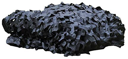 Mdurian Red de Camuflaje Poliéster Oxford para Sombrilla Cámping Caza Decoración Abrigo Sombra de la Tienda Negro 4m x 5m