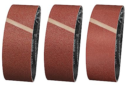 Sruhrak Schleifband 75X533mm- 12 Stück Bandschleifer Schleifbänder, je 4 Stück Körnungen 60/80/120 Schleifband-Set, zum Schleifen, Feilen, Schärfen und Entrosten