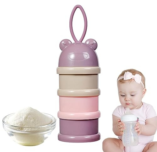 Milchpulver Behälter Baby, 3 Lagiger Baby Milchpulver Dispenser Milch Pulver Spender, Milchpulver Portionierer Stapelbare, Baby Snack Behälter Für Jungen Und Mädchen